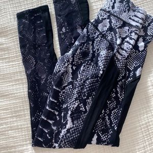 Snake print leggings